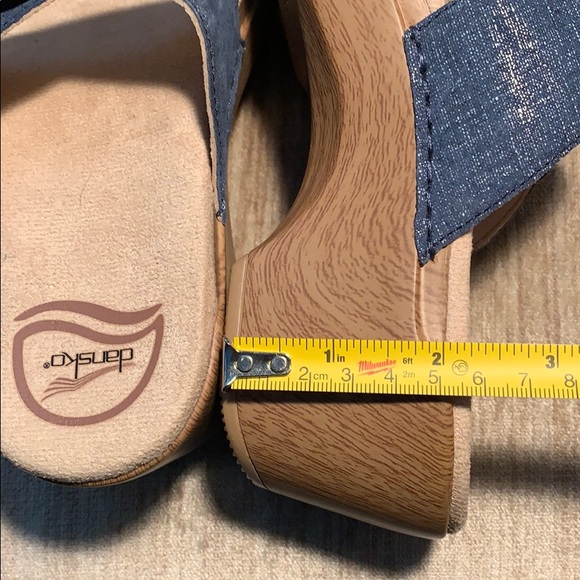 NWOT Dansko denim leather adjustable sandals EC - Picture 14 of 16